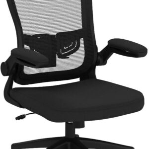 FelixKing Office Chair, Ergonomic Desk Chair with Adjustable Height and Lumbar Support Swivel Lumbar Support Desk Computer Chair with Flip up Armrests for Conference Room (Black)