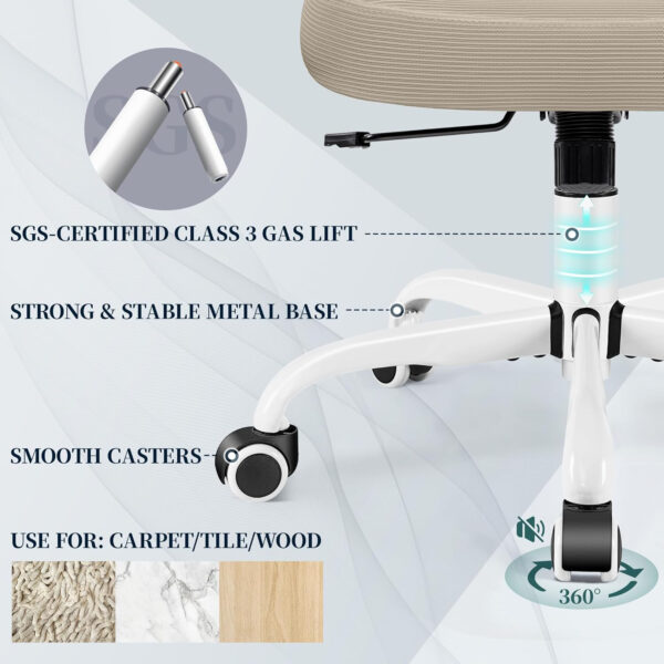 FelixKing Office Chair, Ergonomic Desk Chair with Adjustable Height and Lumbar Support Swivel Lumbar Support Desk Computer Chair with Flip up Armrests for Conference Room (Black)