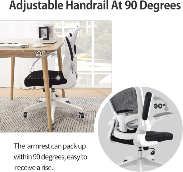 FelixKing Office Chair, Ergonomic Desk Chair with Adjustable Height and Lumbar Support Swivel Lumbar Support Desk Computer Chair with Flip up Armrests for Conference Room (Black)