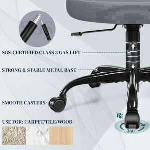 FelixKing Office Chair, Ergonomic Desk Chair with Adjustable Height and Lumbar Support Swivel Lumbar Support Desk Computer Chair with Flip up Armrests for Conference Room (Black)