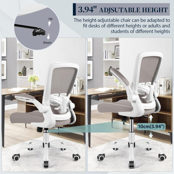 FelixKing Office Chair, Ergonomic Desk Chair with Adjustable Height and Lumbar Support Swivel Lumbar Support Desk Computer Chair with Flip up Armrests for Conference Room (Black)