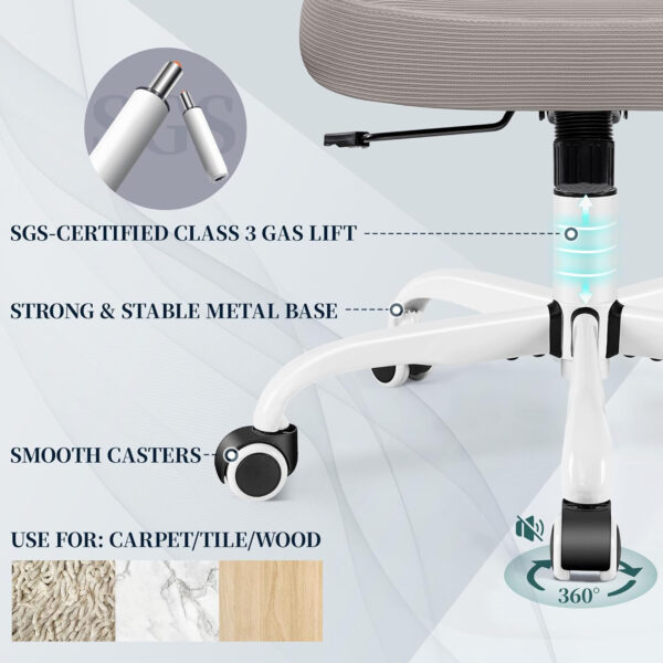 FelixKing Office Chair, Ergonomic Desk Chair with Adjustable Height and Lumbar Support Swivel Lumbar Support Desk Computer Chair with Flip up Armrests for Conference Room (Black)