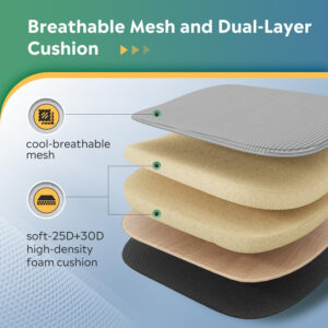 DEVAISE Office Chair Ergonomic Computer Desk Chair with Flip-up Armrests, Comfy Mesh with Adjustable Lumbar Support, White