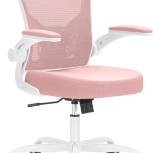 Office Chair, Ergonomic Desk Chairs 330LBS Capacity High Back Mesh Computer Chair with Flip-up Armrests, Comfy Work Chair with Adjustable Lumbar Support, Rolling Chair