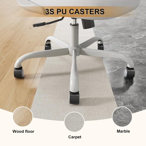 Office Chair, Ergonomic Desk Chairs 330LBS Capacity High Back Mesh Computer Chair with Flip-up Armrests, Comfy Work Chair with Adjustable Lumbar Support, Rolling Chair