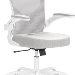 Office Chair, Ergonomic Desk Chairs 330LBS Capacity High Back Mesh Computer Chair with Flip-up Armrests, Comfy Work Chair with Adjustable Lumbar Support, Rolling Chair