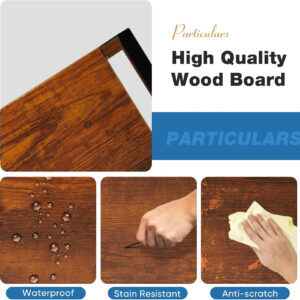 DUMOS 5 Tiers Bookshelf, Classical Modern Book Shelf, Tall Display Shelves in Living Room/Home/Office, Storage Organizer for CDs/Books/Movies, Rustic Brown