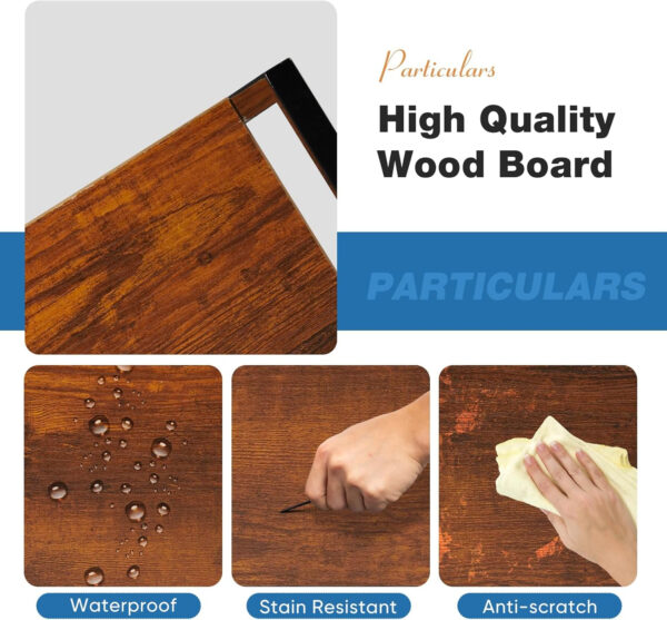 DUMOS 5 Tiers Bookshelf, Classical Modern Book Shelf, Tall Display Shelves in Living Room/Home/Office, Storage Organizer for CDs/Books/Movies, Rustic Brown