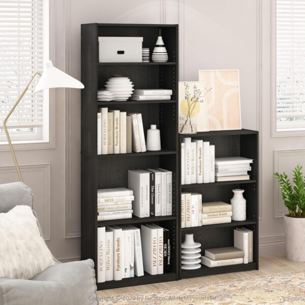 688743c896409783b110450f983f38b807def4800a853f9b79b7f.jpg FURINNO JAYA Simply Home 5-Shelf Bookcase, 5-Tier, Black