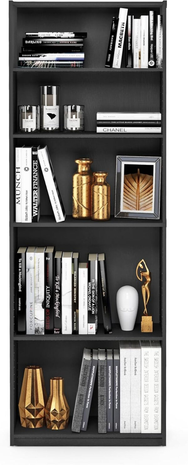 688743cb41cf0897203b35ea856a82447e8adcfabef3221ac79ab.jpg FURINNO JAYA Simply Home 5-Shelf Bookcase, 5-Tier, Black