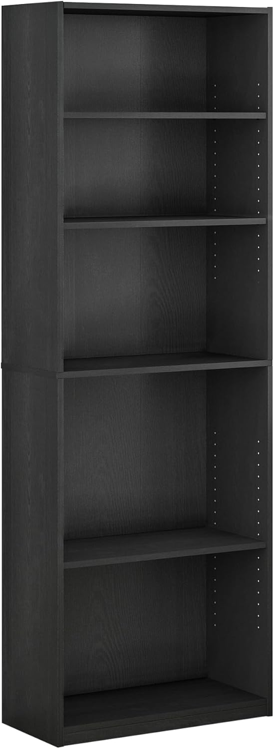 688743cc53c89463576c5cd502c66d0bcbe551107aecbcc11ca1e.jpg FURINNO JAYA Simply Home 5-Shelf Bookcase, 5-Tier, Black