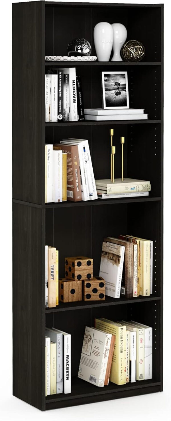688743d8ee3e8510f8a675f13faa750a0500a5d7f0892711cc1a0.jpg FURINNO JAYA Simply Home 5-Shelf Bookcase, 5-Tier, Black