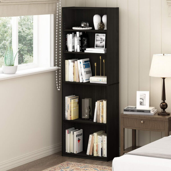 688743da0d18d75dfbbaf15f30c269d4da3667974e22a9ee14392.jpg FURINNO JAYA Simply Home 5-Shelf Bookcase, 5-Tier, Black
