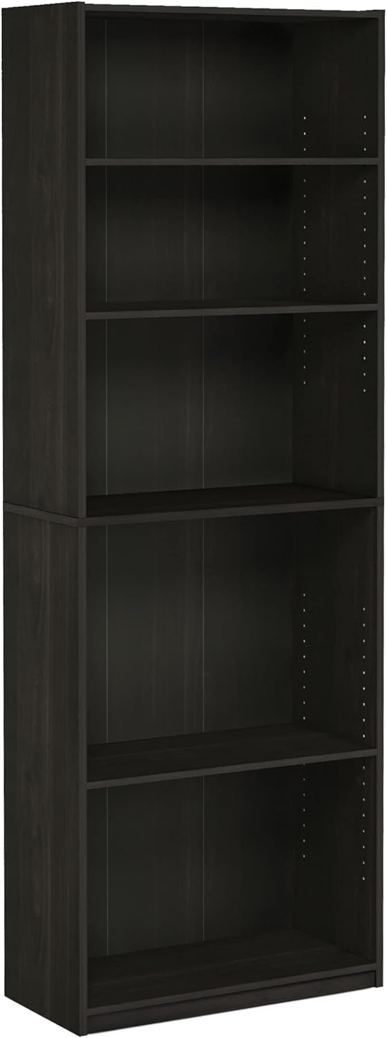 688743de669d1afc788bafeb18f105f8de1b7be5bee0e75cc4af6.jpg FURINNO JAYA Simply Home 5-Shelf Bookcase, 5-Tier, Black