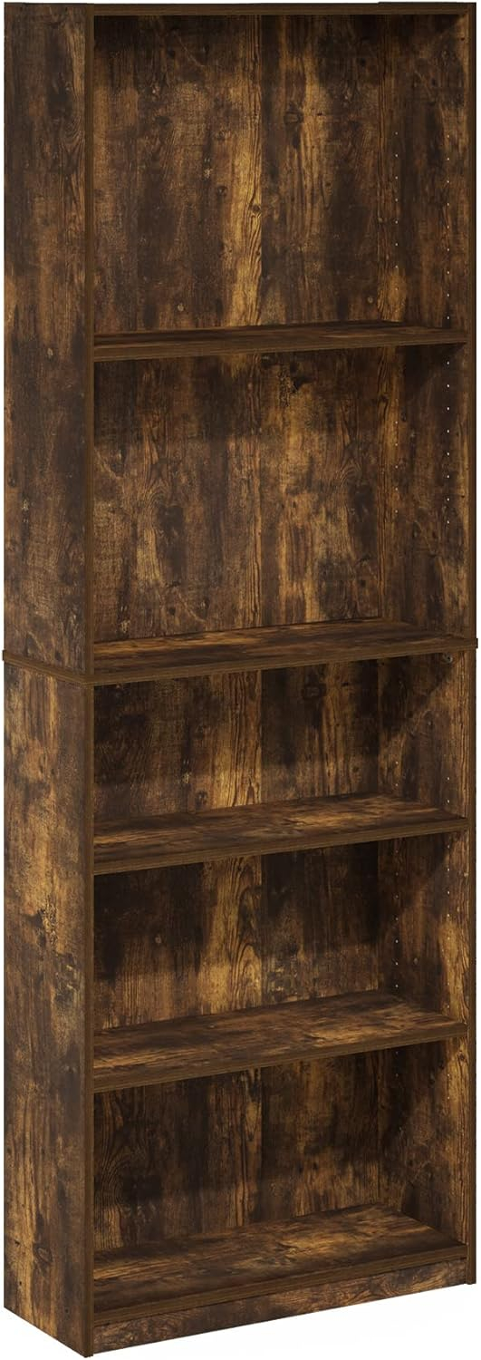 688743e311ce421da8b89434561c0789a28f92798b221c32f40b2.jpg FURINNO JAYA Simply Home 5-Shelf Bookcase, 5-Tier, Black