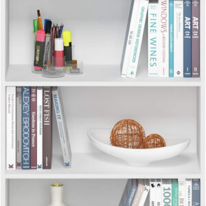 6887440ad68cf0984fdbc0a99bb9344aab259e80ad46ee81dd8ba.jpg Furinno Pasir 3-Tier Open Shelf Bookcase, Plain White