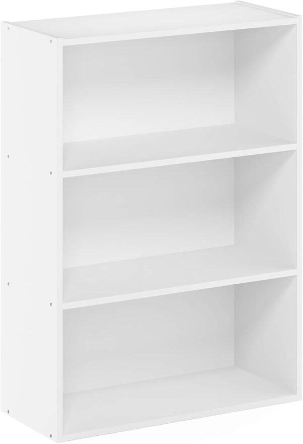 6887440eca907e5454cf9f19f89dd1bb20a8af15447ddba7b71c9.jpg Furinno Pasir 3-Tier Open Shelf Bookcase, Plain White