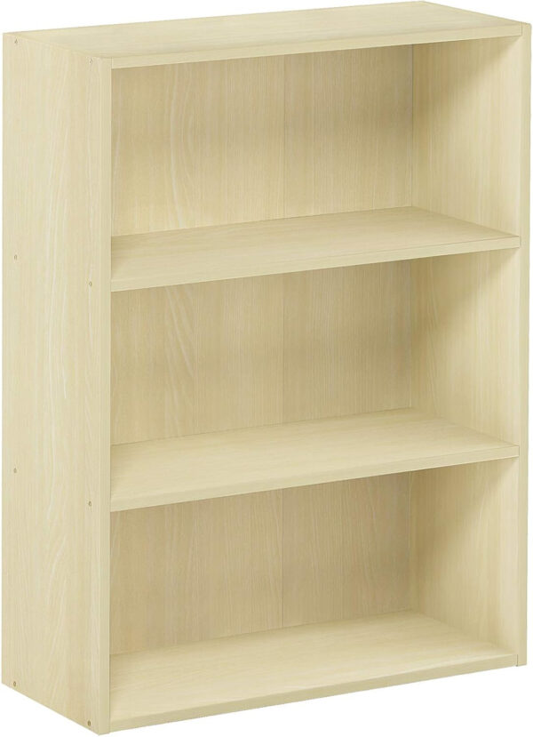 68874420b2185f71841c4463d4befe82dd519cea9bad88fa1947f.jpg Furinno Pasir 3-Tier Open Shelf Bookcase, Plain White