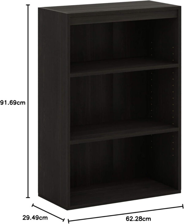 688744354933cfa7c812c699313c2331952970d8664b89aba9fa0.jpg Furinno Pasir 3-Tier Open Shelf Bookcase, Plain White