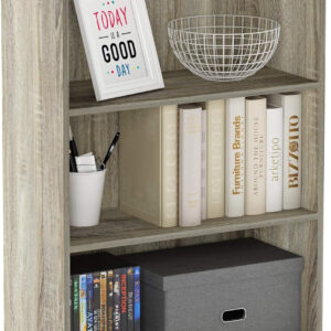 688744367d255f27bff78c4d5c90a3672841719eb172e14f82bf7.jpg Furinno Pasir 3-Tier Open Shelf Bookcase, Plain White