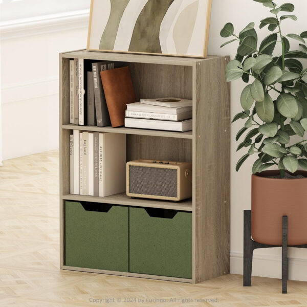 68874437bb428f1f37663f075cecaa71f582992489847910888f8.jpg Furinno Pasir 3-Tier Open Shelf Bookcase, Plain White