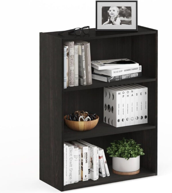 6887443ca558262513fdc5f4033371484c0044ac2dd26c209df8e.jpg Furinno Pasir 3-Tier Open Shelf Bookcase, Plain White