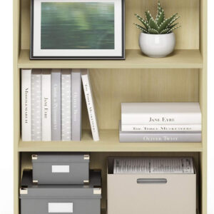 6887444c568af19cc3b7a5bf1dd832bbe5c2860aef528cdde5ec9.jpg Furinno Pasir 3-Tier Open Shelf Bookcase, Plain White