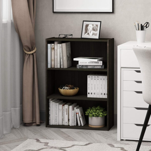68874453b0beaba47332e520b00742888a772c2d734241bef84a1.jpg Furinno Pasir 3-Tier Open Shelf Bookcase, Plain White