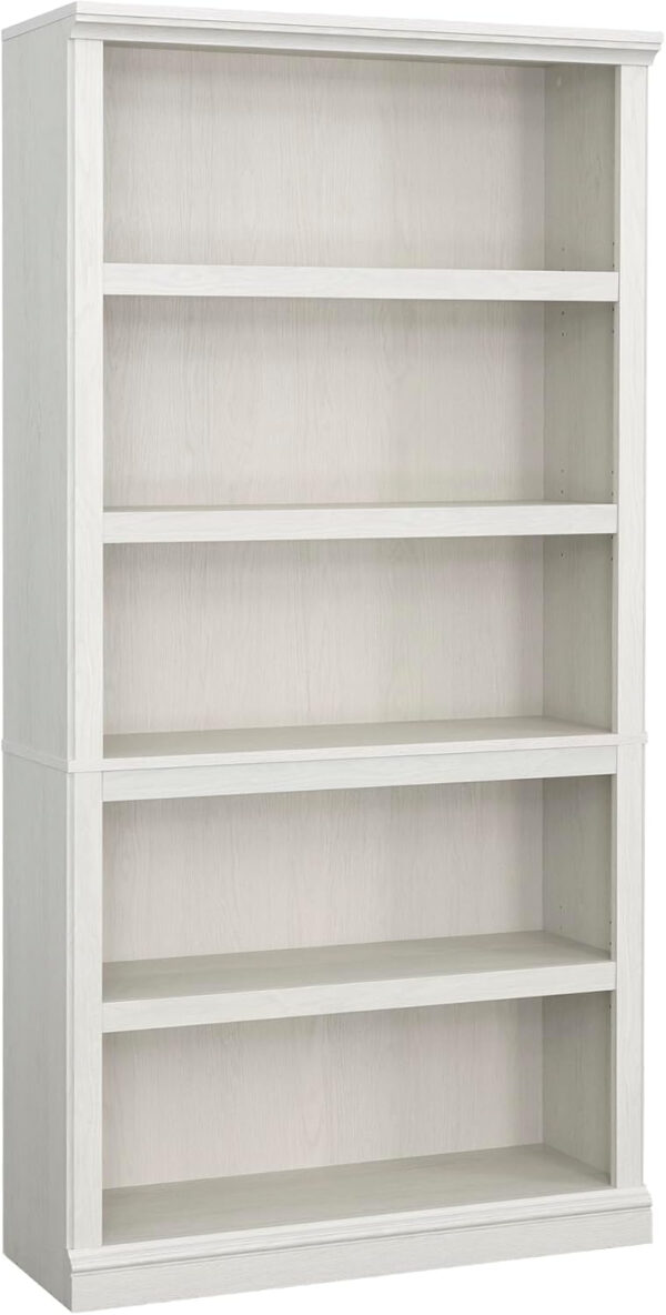 Sauder Miscellaneous Storage 5 Split Bookcase/Book Shelf, L: 35.28" x W: 13.23" x H: 69.76", Oiled Oak finish