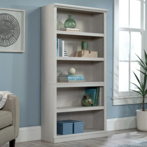 Sauder Miscellaneous Storage 5 Split Bookcase/Book Shelf, L: 35.28" x W: 13.23" x H: 69.76", Oiled Oak finish