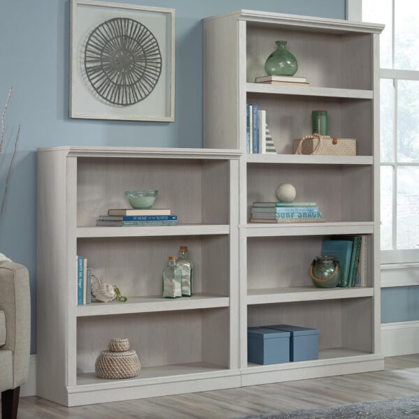 Sauder Miscellaneous Storage 5 Split Bookcase/Book Shelf, L: 35.28" x W: 13.23" x H: 69.76", Oiled Oak finish