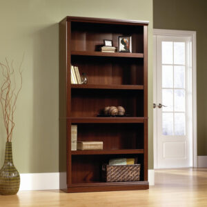 Sauder Miscellaneous Storage 5 Split Bookcase/Book Shelf, L: 35.28" x W: 13.23" x H: 69.76", Oiled Oak finish