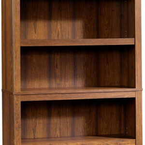 Sauder Miscellaneous Storage 5 Split Bookcase/Book Shelf, L: 35.28" x W: 13.23" x H: 69.76", Oiled Oak finish