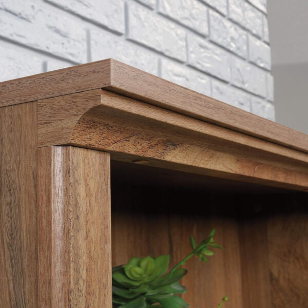 Sauder Miscellaneous Storage 5 Split Bookcase/Book Shelf, L: 35.28" x W: 13.23" x H: 69.76", Oiled Oak finish