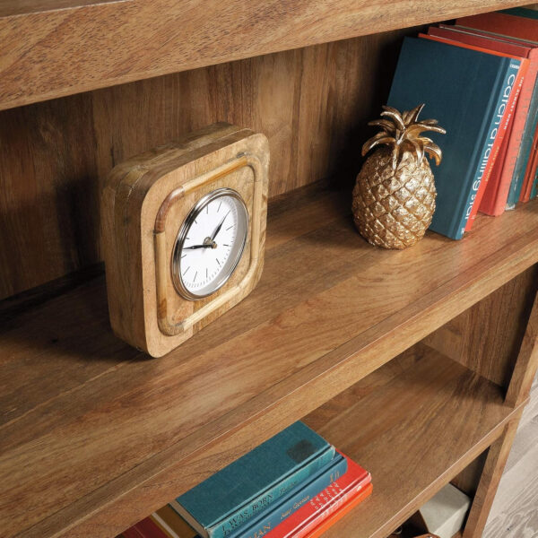 Sauder Miscellaneous Storage 5 Split Bookcase/Book Shelf, L: 35.28" x W: 13.23" x H: 69.76", Oiled Oak finish