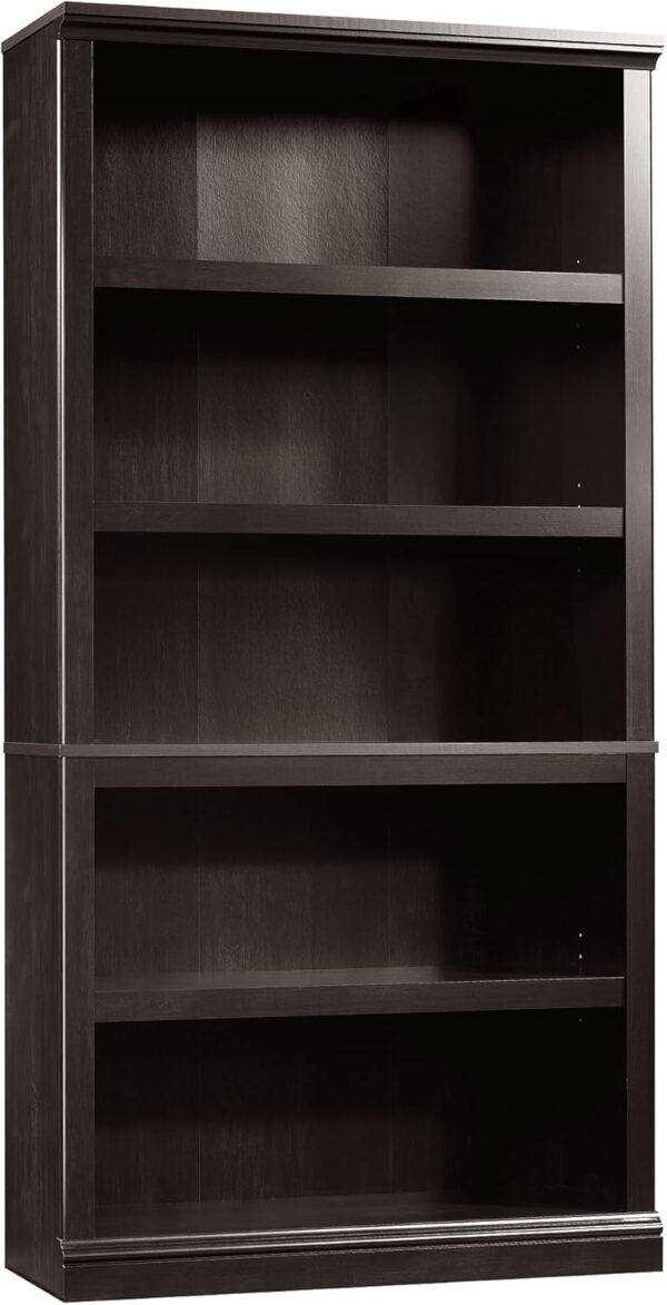 Sauder Miscellaneous Storage 5 Split Bookcase/Book Shelf, L: 35.28" x W: 13.23" x H: 69.76", Oiled Oak finish