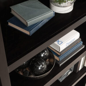 Sauder Miscellaneous Storage 5 Split Bookcase/Book Shelf, L: 35.28" x W: 13.23" x H: 69.76", Oiled Oak finish