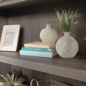 Sauder Miscellaneous Storage 5 Split Bookcase/Book Shelf, L: 35.28" x W: 13.23" x H: 69.76", Oiled Oak finish