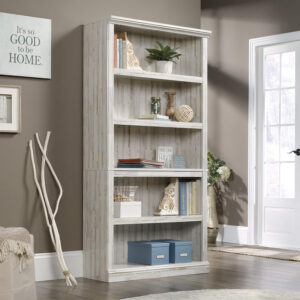 Sauder Miscellaneous Storage 5 Split Bookcase/Book Shelf, L: 35.28" x W: 13.23" x H: 69.76", Oiled Oak finish
