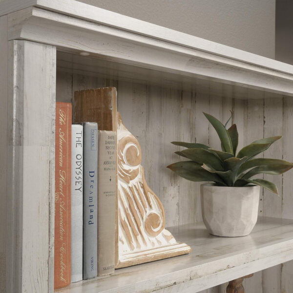 Sauder Miscellaneous Storage 5 Split Bookcase/Book Shelf, L: 35.28" x W: 13.23" x H: 69.76", Oiled Oak finish