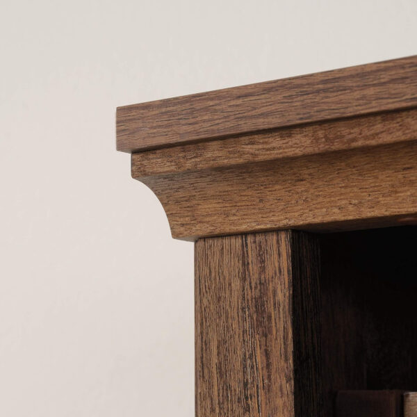 Sauder Miscellaneous Storage 5 Split Bookcase/Book Shelf, L: 35.28" x W: 13.23" x H: 69.76", Oiled Oak finish