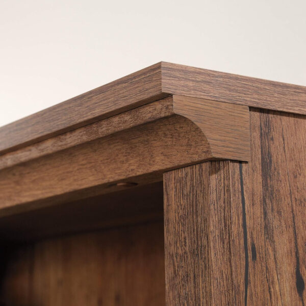 Sauder Miscellaneous Storage 5 Split Bookcase/Book Shelf, L: 35.28" x W: 13.23" x H: 69.76", Oiled Oak finish