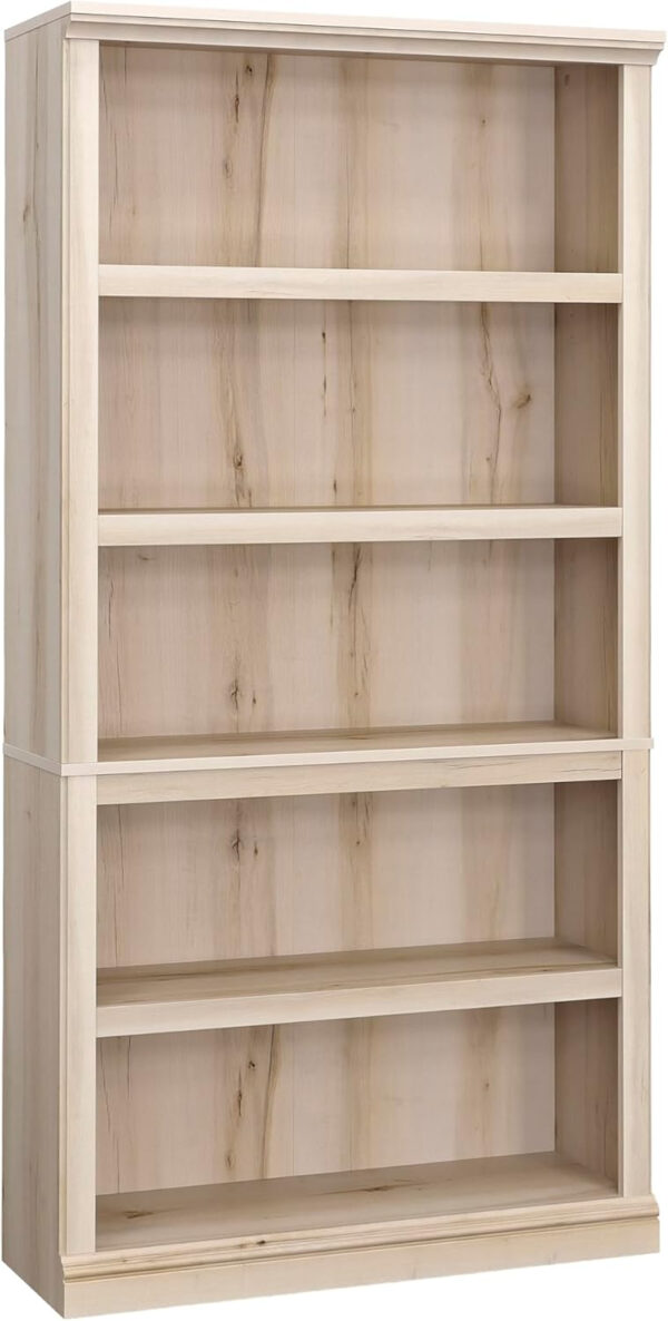 Sauder Miscellaneous Storage 5 Split Bookcase/Book Shelf, L: 35.28" x W: 13.23" x H: 69.76", Oiled Oak finish