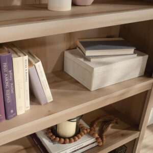 Sauder Miscellaneous Storage 5 Split Bookcase/Book Shelf, L: 35.28" x W: 13.23" x H: 69.76", Oiled Oak finish