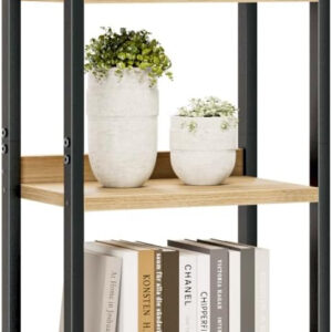 NUMENN Bookshelf, 5 Tier Bookshelves, Home Office Bookcase Shelf Storage Organizer, Free Standing Storage Shelving Unit for Bedroom, Living Room and Home Office, Vintage