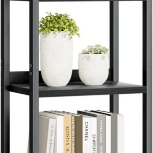 NUMENN Bookshelf, 5 Tier Bookshelves, Home Office Bookcase Shelf Storage Organizer, Free Standing Storage Shelving Unit for Bedroom, Living Room and Home Office, Vintage