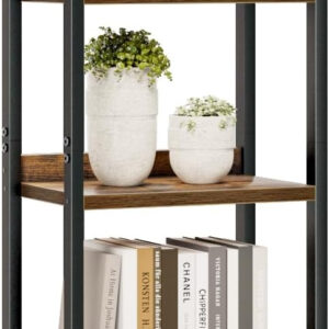 NUMENN Bookshelf, 5 Tier Bookshelves, Home Office Bookcase Shelf Storage Organizer, Free Standing Storage Shelving Unit for Bedroom, Living Room and Home Office, Vintage