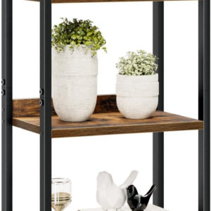NUMENN Bookshelf, 5 Tier Bookshelves, Home Office Bookcase Shelf Storage Organizer, Free Standing Storage Shelving Unit for Bedroom, Living Room and Home Office, Vintage