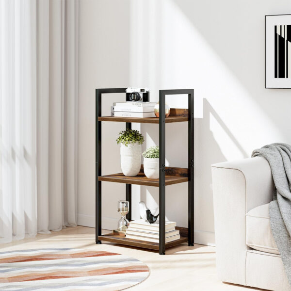 NUMENN Bookshelf, 5 Tier Bookshelves, Home Office Bookcase Shelf Storage Organizer, Free Standing Storage Shelving Unit for Bedroom, Living Room and Home Office, Vintage