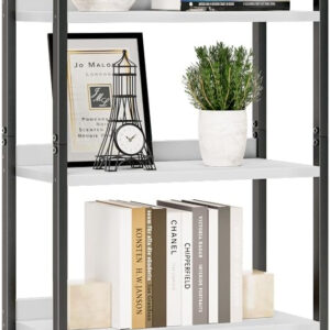 NUMENN Bookshelf, 5 Tier Bookshelves, Home Office Bookcase Shelf Storage Organizer, Free Standing Storage Shelving Unit for Bedroom, Living Room and Home Office, Vintage